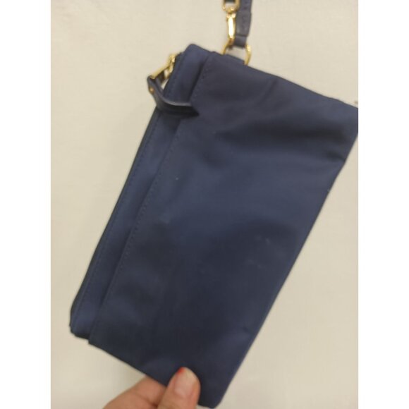 TUMI Voyageur Double Zip Wristlet Travel Purse Wallet Nylon Navy Blue 4.5"x8" - Picture 6 of 8